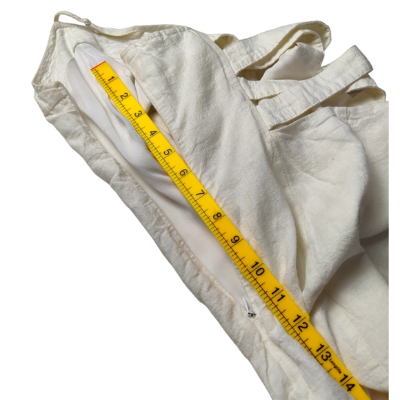 Garage‎ Linen Blend Cross-back Mini Dress Button Front Sleeveless Size Small - Picture 7 of 11